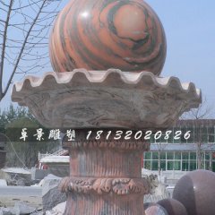 風水球石雕，石頭圓球水盆