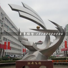不銹鋼飛舞雕塑，飛翔雕塑，揚(yáng)帆雕塑