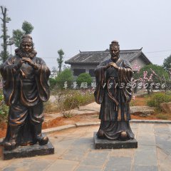 玻璃鋼桃園三結(jié)義雕塑，劉備關(guān)羽張飛雕塑