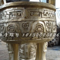 三足圓鼎，鑄銅三足圓鼎