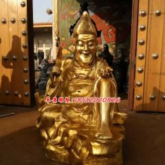 銅雕濟公，貼金濟公雕塑