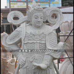 韋佗護(hù)法石雕，大理石韋佗雕塑