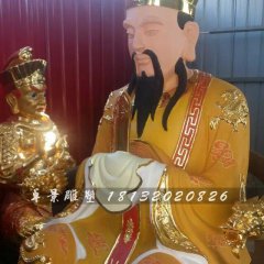 玉帝銅雕，貼金銅玉帝雕塑