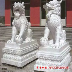 麒麟石雕，漢白玉麒麟