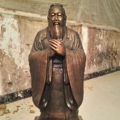 孔子銅雕，鑄銅孔子雕塑，校園名人銅雕