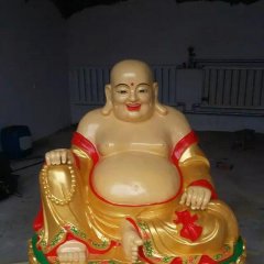 玻璃鋼彌勒佛雕塑，玻璃鋼彩繪彌勒佛雕塑
