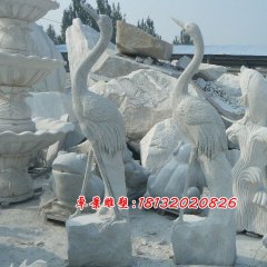 仙鶴石雕，大理石仙鶴雕塑