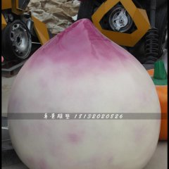 玻璃鋼桃雕塑，玻璃鋼水果雕塑