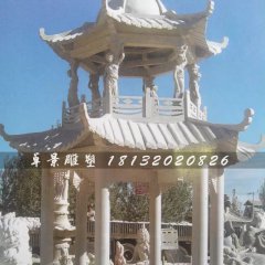 兩層亭子，六角石亭，石雕亭子