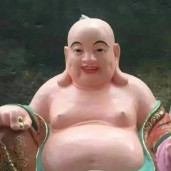 玻璃鋼彩繪佛像，玻璃鋼彌勒佛
