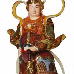 玻璃鋼韋陀雕塑，玻璃人物雕塑