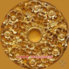 鎏金銅浮雕，花朵浮雕