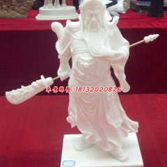 關(guān)公石雕，漢白玉精雕關(guān)二爺