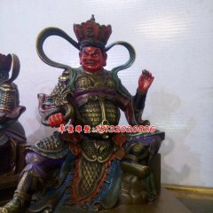 四大天王銅雕，銅雕彩繪雕塑