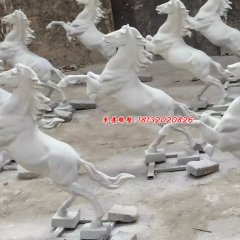 石雕馬，漢白玉馬雕塑