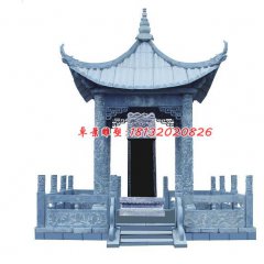 石雕涼亭，青石涼亭雕塑