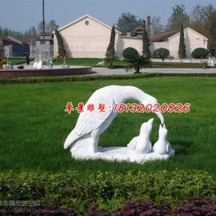 喂食石雕，公園動(dòng)物石雕，景觀石雕