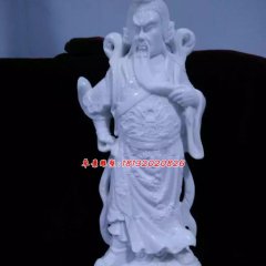 關(guān)公石雕，漢白玉關(guān)公石雕