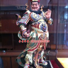 玻璃鋼廣目天王雕塑，玻璃鋼彩繪雕塑