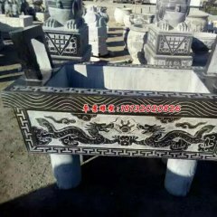 石雕鼎，石雕香爐，寺廟香爐雕塑