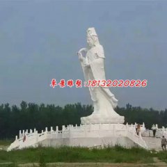觀世音石雕，漢白玉大型觀音石雕
