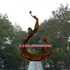 善動銅雕，廣場景觀銅雕