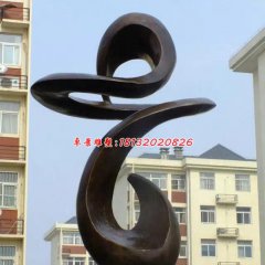 抽象銅雕，小區(qū)景觀抽象雕塑