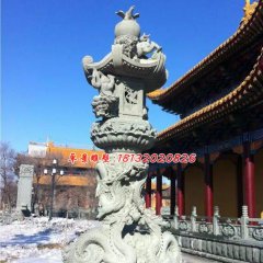大理石燈雕塑，寺廟石雕燈