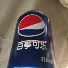 玻璃百事可樂(lè)瓶雕塑，玻璃鋼仿真雕塑