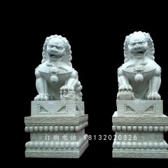 漢白玉石雕，石雕獅子雕塑
