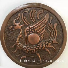 黃銅浮雕，古代神獸銅浮雕