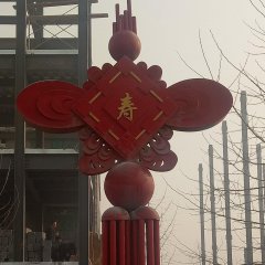 不銹鋼中國結雕塑，公園景觀不銹鋼雕塑