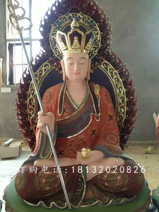玻璃鋼地藏王菩薩，佛像雕塑 (2)