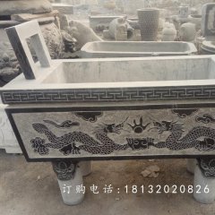 石雕香爐，青石香爐，寺廟方形香爐