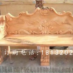 晚霞紅石雕椅，廣場景觀石雕