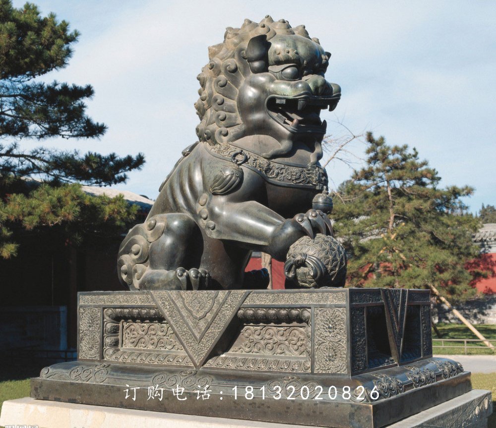 銅雕獅子，銅雕動物雕塑