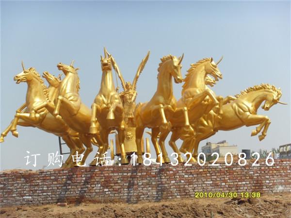八匹馬銅雕，廣場阿波羅銅雕