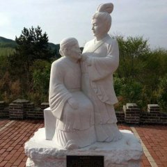 乳姑不怠石雕，二十四孝石雕