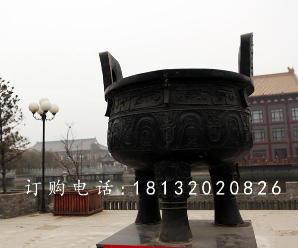三足鼎銅雕，廣場(chǎng)銅鼎雕塑 (1)