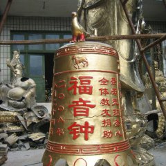 寺廟銅鐘，福音鐘銅雕