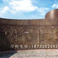 廣場(chǎng)大型銅浮雕，書卷銅浮雕