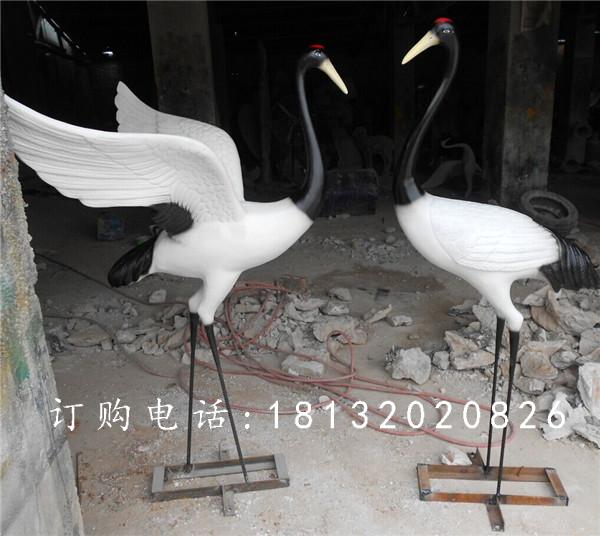 玻璃鋼仙鶴雕塑,玻璃鋼仿真動(dòng)物雕塑