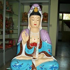 觀音菩薩雕塑，玻璃鋼彩繪佛像雕塑