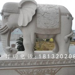 大象石雕，廣場(chǎng)吉祥大象石雕