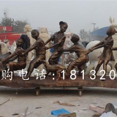 拔蘿卜銅雕，公園小品銅雕