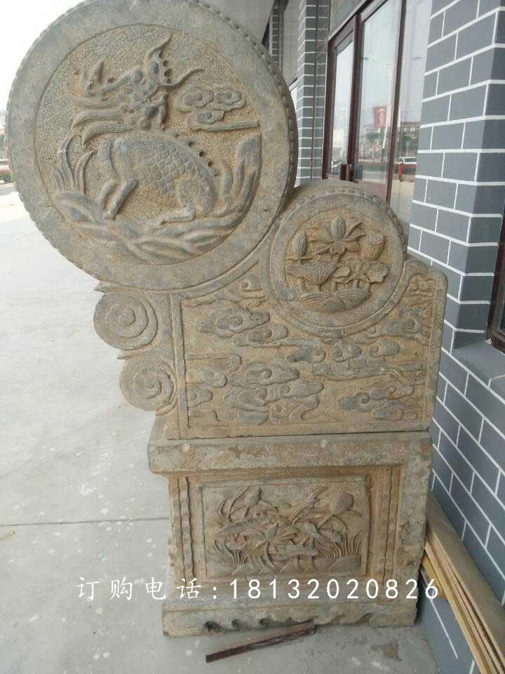 門(mén)鼓石雕,仿古門(mén)枕雕塑