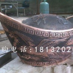 鍛造元寶，鍛銅元寶雕塑