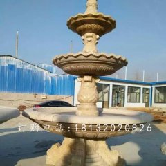 三層石噴泉雕塑，小區(qū)噴泉石雕