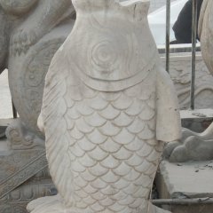 噴水魚石雕，公園噴泉石雕