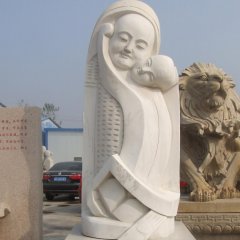 母子情石雕，公園抽象人物石雕